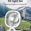 Solar Fan Portable Wireless Fold Rechargeable with Control and Lighting Power Bank Low Noise Ventilador Desktop Outdoor Camping