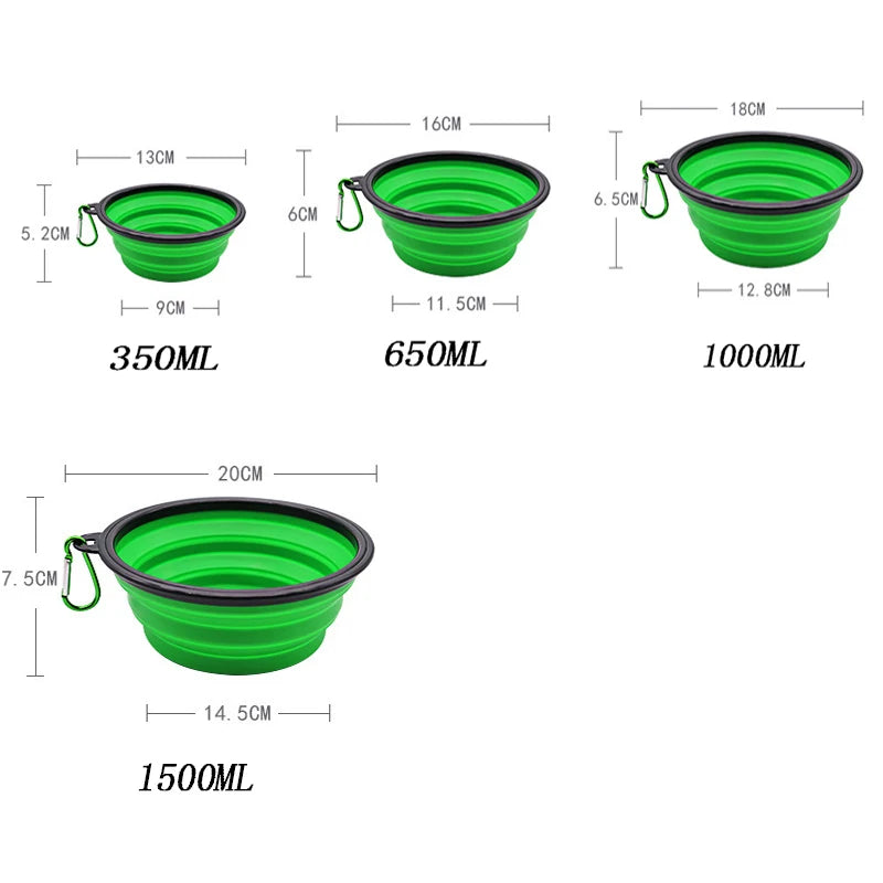Portable Folding Silicone Dog Feeder Bowl
