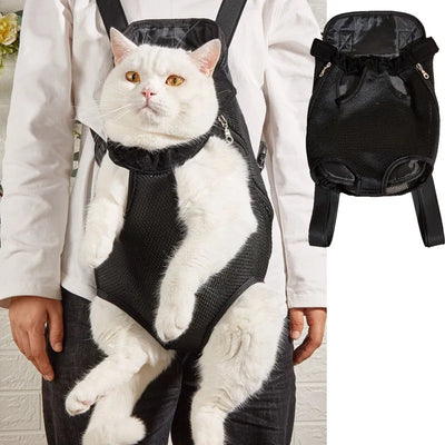Adjustable Dog Front Carrier Legs Out Dog Breathable Portable Travel Pet Dog Carrier Backpack Mesh Carrier for Dog Cats Outdoor