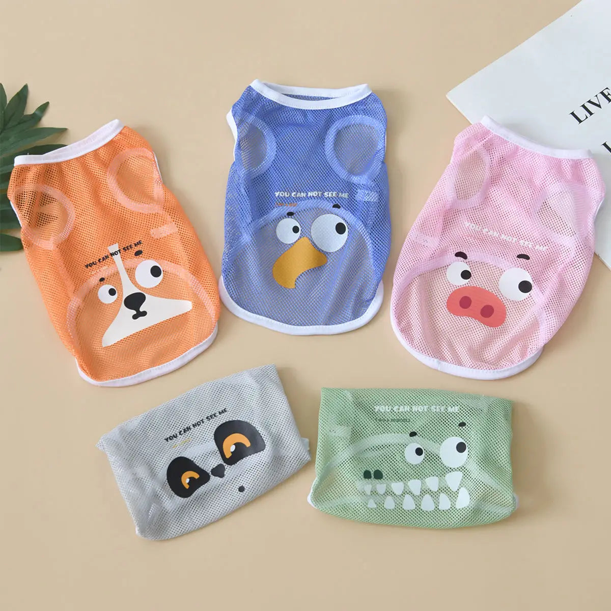 Summer Cool Dog Clothes New Dogs Pet Vest For Puppy Breathable Vest T-shirt Costume Bulldog Dog T-shirt Outdoor Pets Clothing