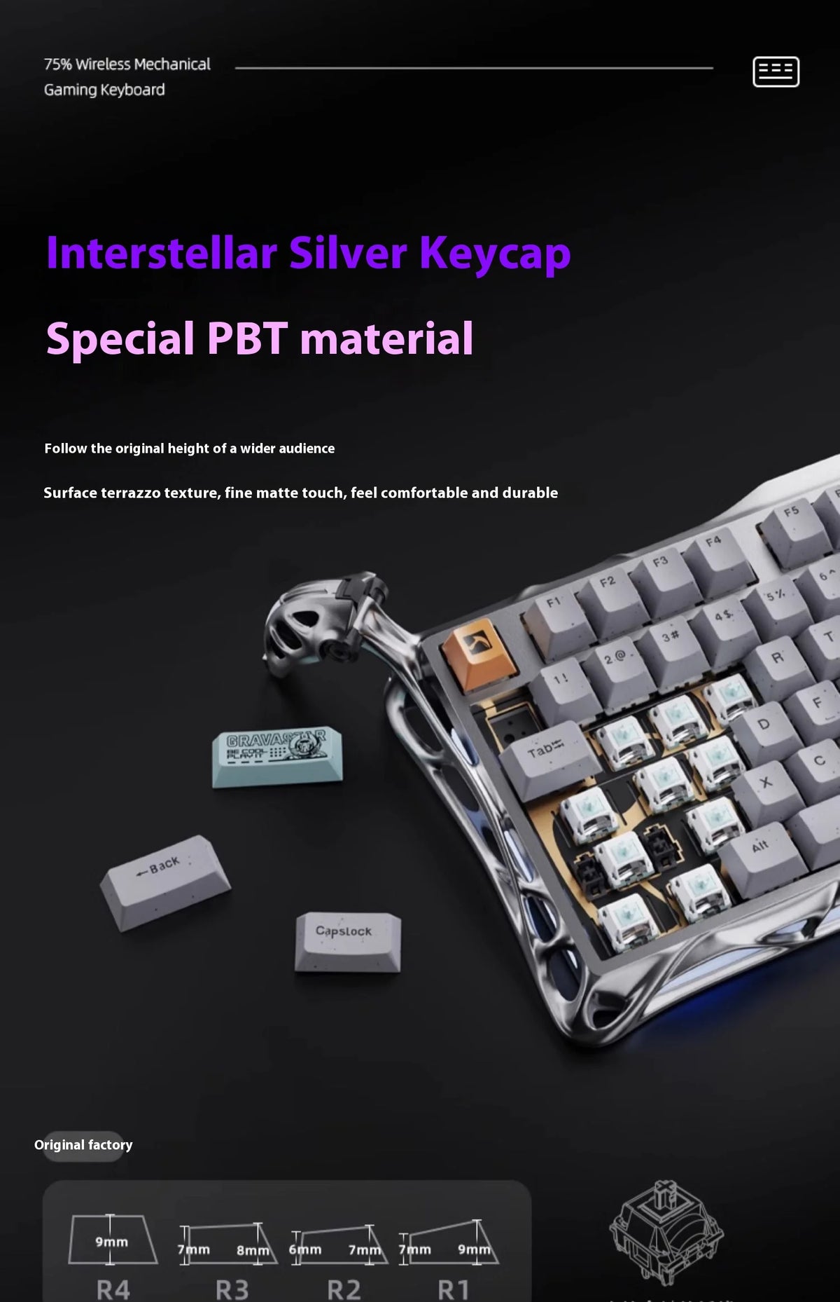 Gravity Planet Cocoon Breaking 75k1pro Mechanical Keyboard Competition Blog Manufacturing Aluminum Alloy Wireless Gaming Mouse