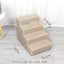 Nonslip High Density Foam Dog Ladders Indoor Home Couch Sofa High Bed Pet Stairs Folding 5-Grades Dog Steps with Removable Cover