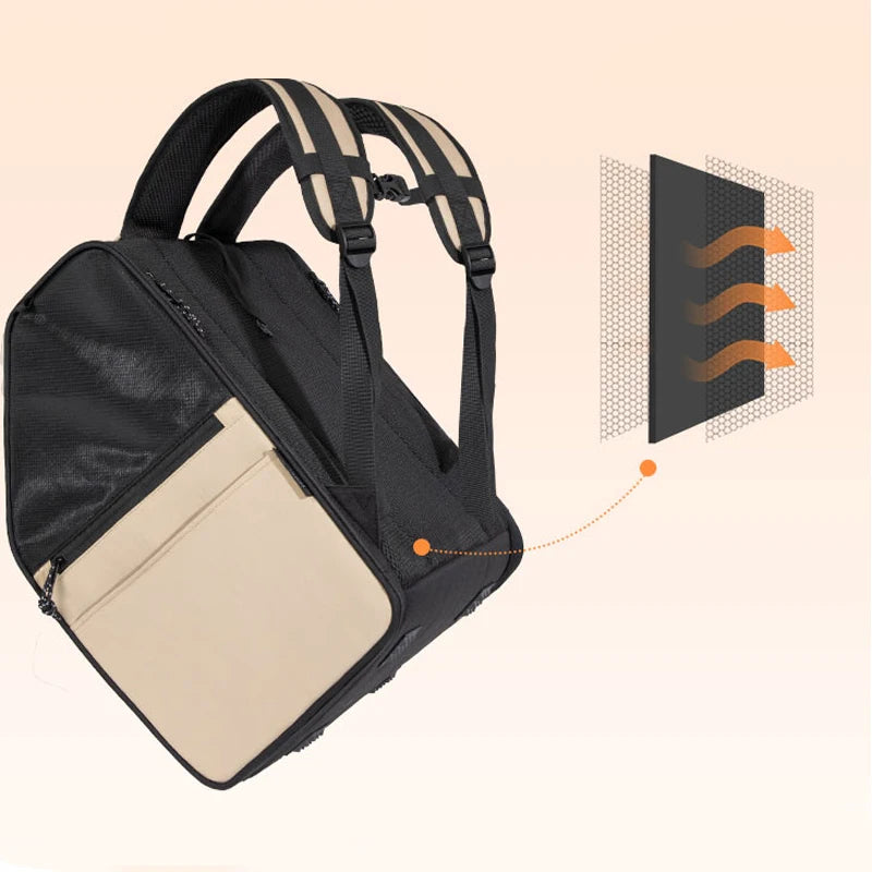 Pet Travel Backpack, Double Shoulder, Breathable Outdoor Bag