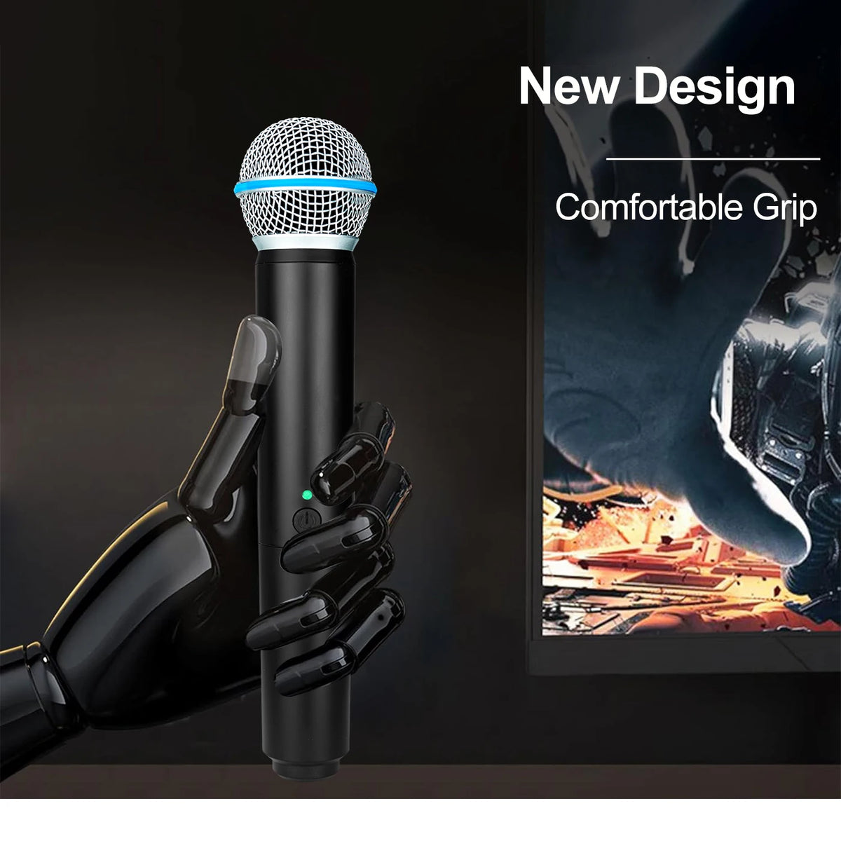 Rechargable Universal Wireless Microphone Dynamic Microphone Handheld Mic Micphone Professional Church Show Meeting-ADS1509
