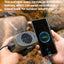 KINSCOTER Portable Outdoor Waist Fan 8000mAh LED Lighting Multifunctional Neck Fan with Power Bank for Camping Hiking Climbing