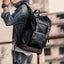 Men Pu Leather Backpack Men's Large Antitheft Travel Backpack Laptop Bag Black Bagpack Boy Big School Male Business Shoulder Bag