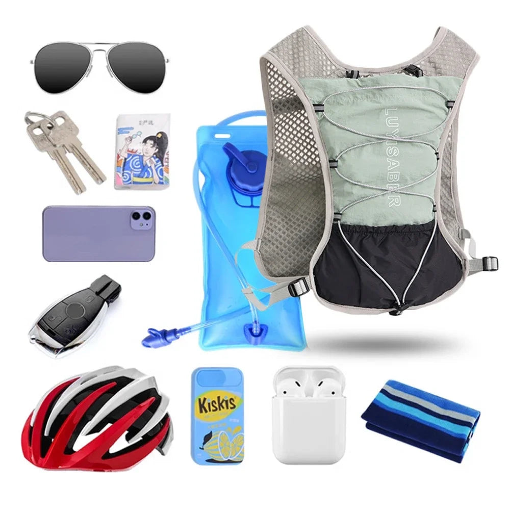 1PCS Hydrated Backpack,5L Running Vest, Hiking Backpack,Suitable for Running, Hiking, Marathon, and Both Men and Women Cycling