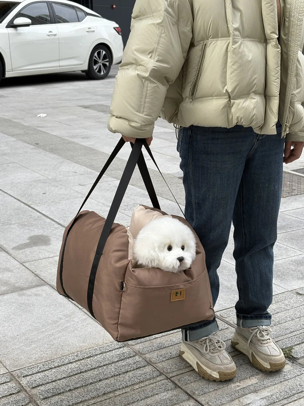 Portable Dog Car Seat Bed Booster Washable Home Cat Nest with Storage Pockets Soft Nest for Small Dogs And Cats Puppy Carrie
