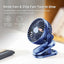 12-48h Table Mini Fan with Sturdy Clamp Rechargeable USB 3 Speeds Sleeping Mute for Bathroom Kitchen Student Dormitory 10000mAh