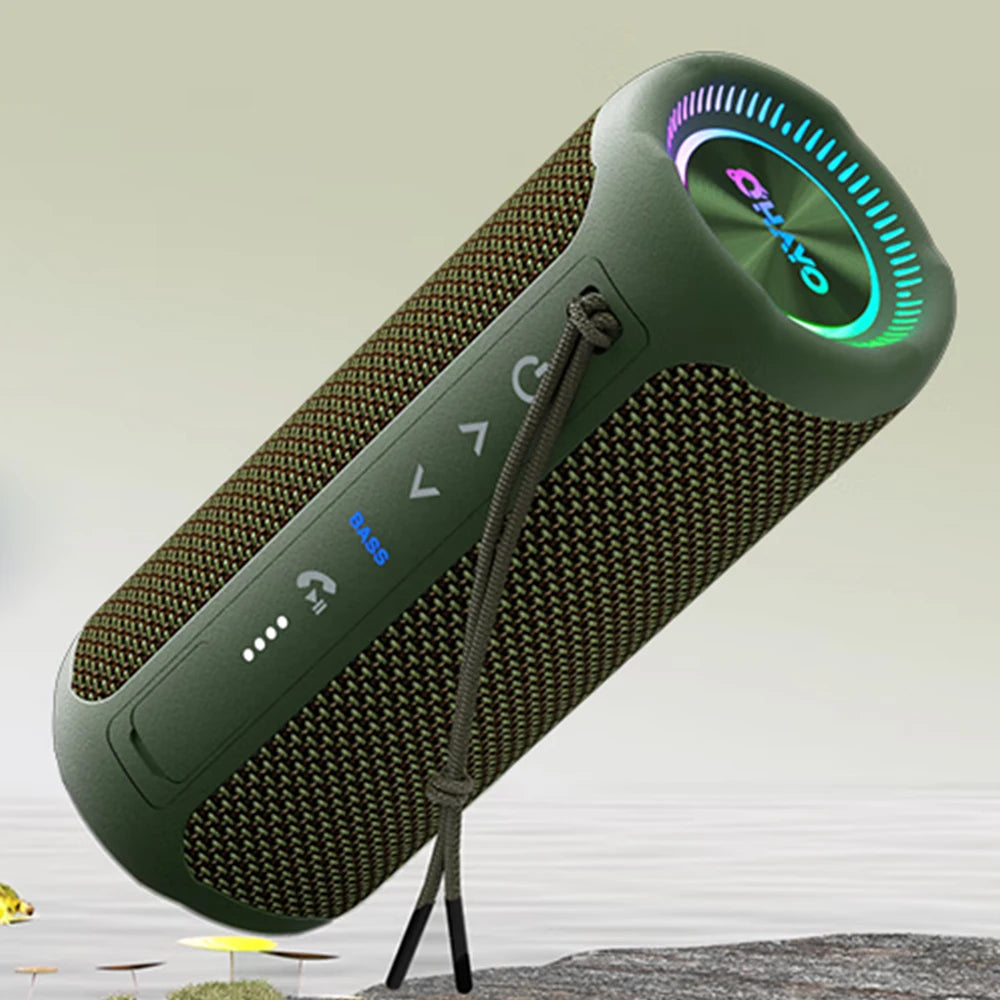 OHAYO X10MAX Bluetooth Speaker 35W - IPX7 Waterproof, Powerful Stereo Sound, 24H Playtime, TWS Pairing, Dazzling Lights, Bass Up