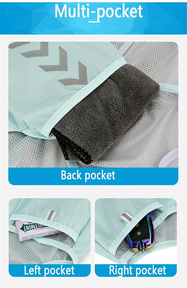 Lightweight Running Backpack Hydration Vest Suitable for Bicycle Men Women Marathon Hiking Ultra-light Portable 2L 500ml Kettles