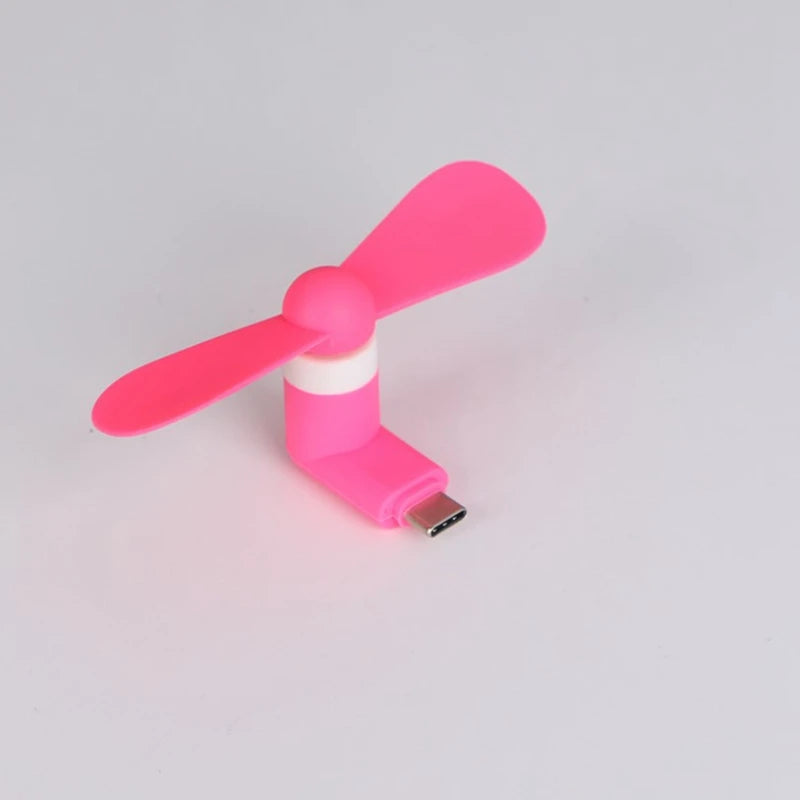 Creative Mini Portable Micro Fan Mobile Phone Mini Fan Charging Treasure Cooling Fan USB Gadget Fans Tester For Type-C