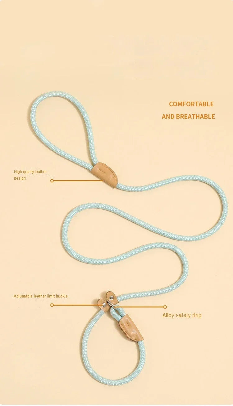 Adjustable Collar Harness Dog Leash Nylon Pet Lead Leash Dog Harness Durable Rope Belt Lightweight Dog Accessories Cat Collar