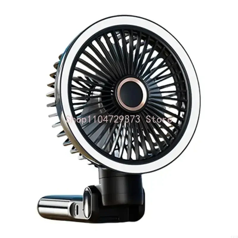 Rechargeable Clip On Fan USB Powered Foldable Cooling With LED Night Light 3 Speeds for Office Camping Adjustable Cooling Device