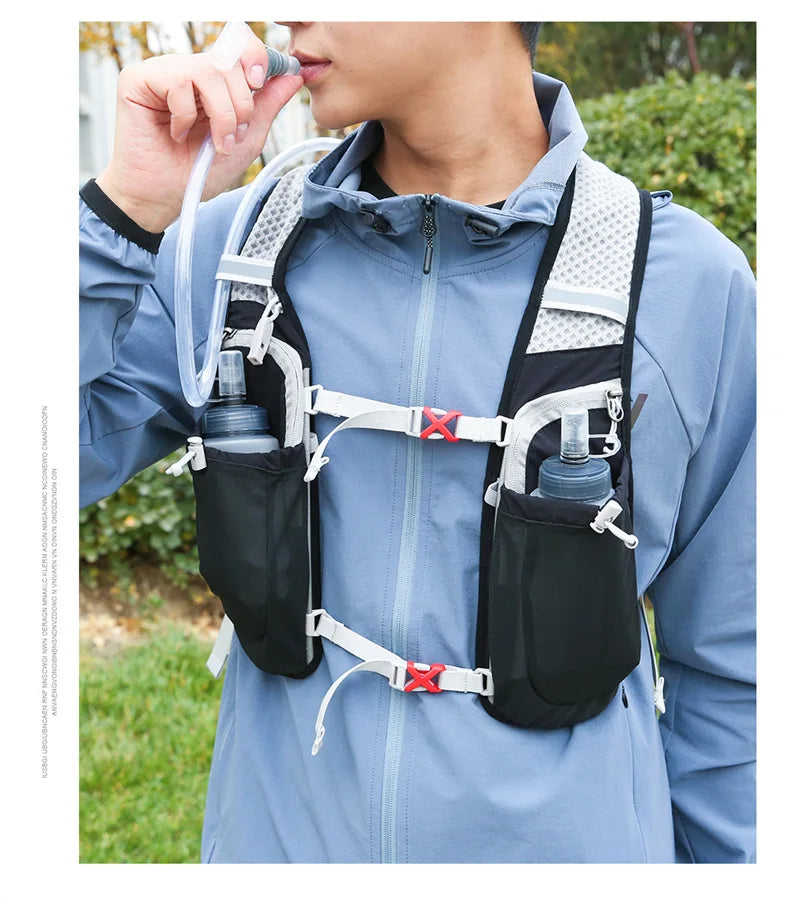 Outdoor Trail Running Backpack Ultralight Women Men Running Race Hydration Vest Marathon Bicycle Bag for Marathon Hiking Cycling