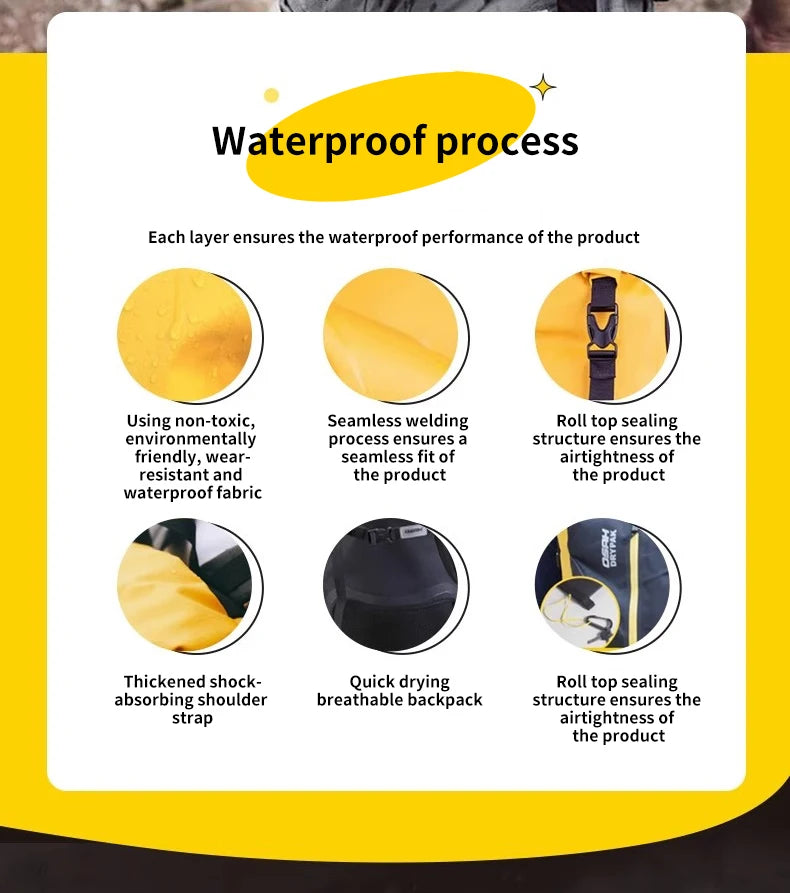 OSAH 30L Waterproof Pack Large Capacity Outdoor Travel Backpack Sports For Hiking Camping Cycling Motorcycle Riding Gears Bag