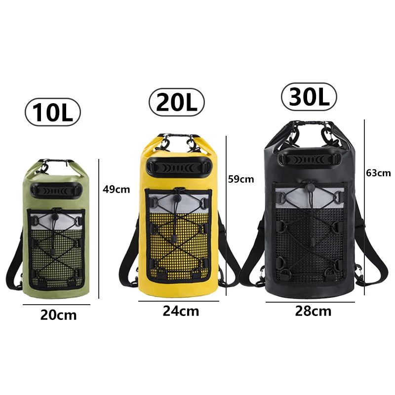 Swimming PVC Pack Dry Bag Backpack for Women Men 10L 20L Waterproof Shoulder Kayak Trekking Drifting Rafting Surfing Boating Bag