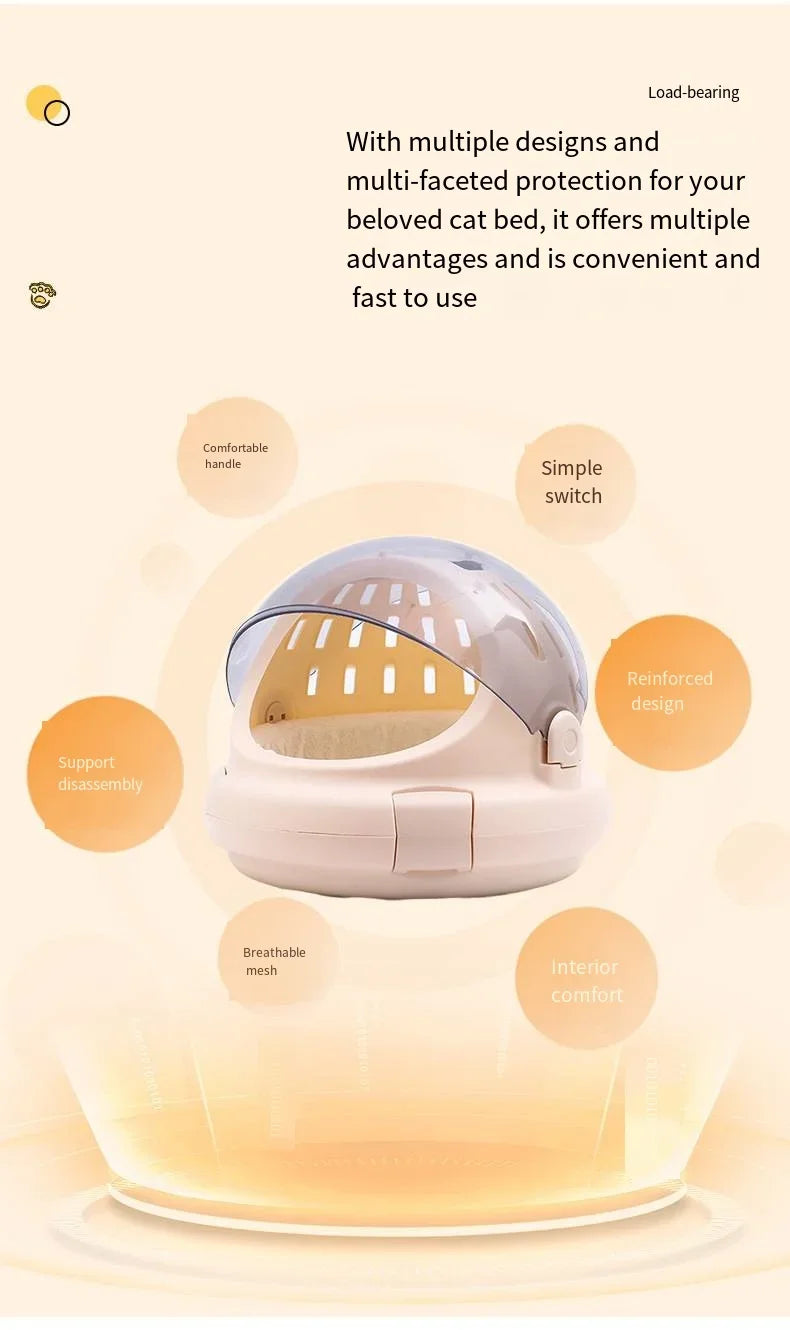 2025 New Pet Aviation Case, Portable Space Cabin, Pet Outdoor Bag, Car Mounted Cat Bed, Small Cat Bag, Portable Pet Bag