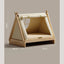 Wooden Oxford Cloth Dog Bed  Elevated Moisture-Proof Tent Enclosed Safety House  All-Season  Dog Shelter with Frame Support