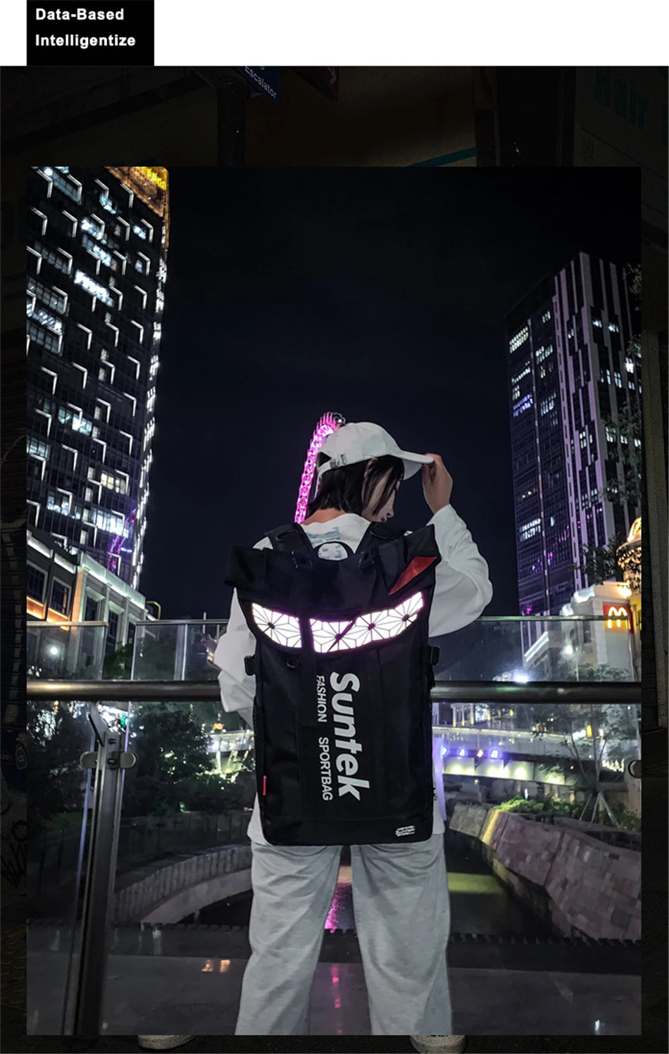 Youth Holographic Reflection Backpacks Fashion Urban Man Backpack Trend Brand Men's Travel Backpack Large Capacity School Bags