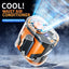 new Outdoor Portable Waist Fan Hanging Neck Fan Strong Wind Cold Air LED Lighting Waterproof For Sports Courier Outdoor