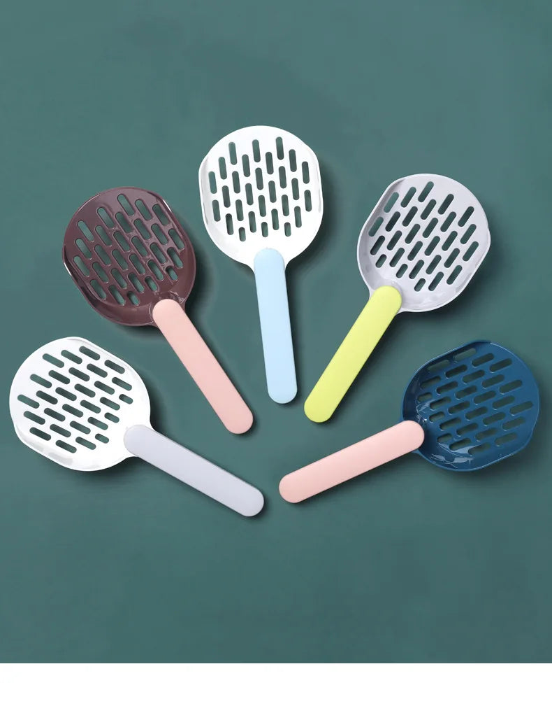 Pet litter scoop set specialized cat litter filter matching base fine hole cat scoop cleaning pet supplies
