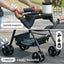 Folding 3-in-1 Dog Stroller with Removable Travel Carrier