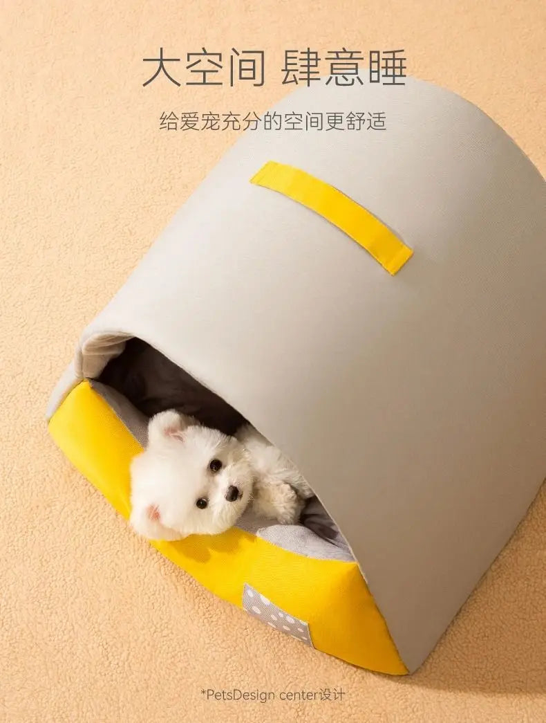 Dog Kennel for All Seasons, Removable and Washable Cat Kennel, Teddy Small Dog Winter Warm Enclosed Pet Winter Dog House