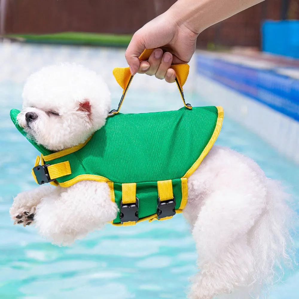 Cute Summer Dog Life Jacket for Swimming Boating Pet Safety Floating Vest Life Preserver with Rescue Handle For Cats Small Dogs