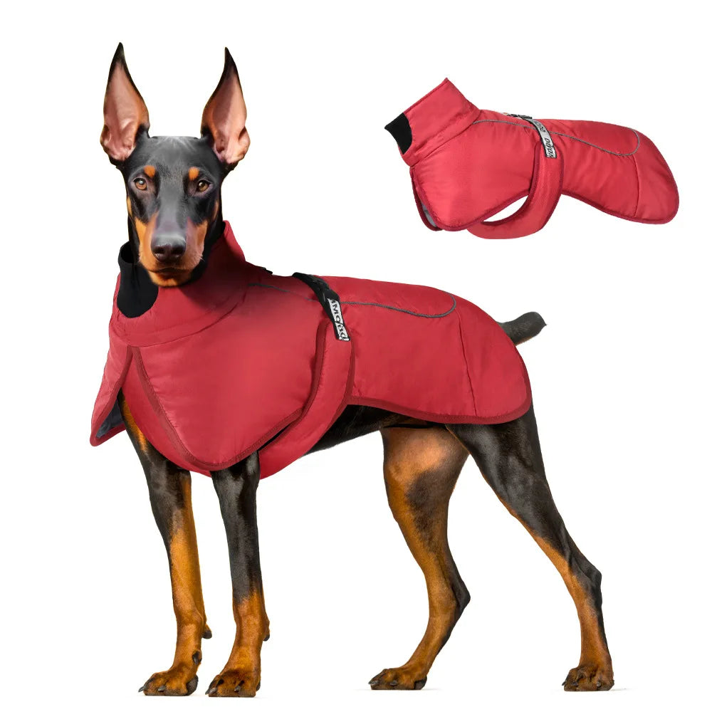 Doberman Winter Coat – Waterproof Warm Vest Jacket for Large Dogs (Bulldog, Labrador, Big Dog)