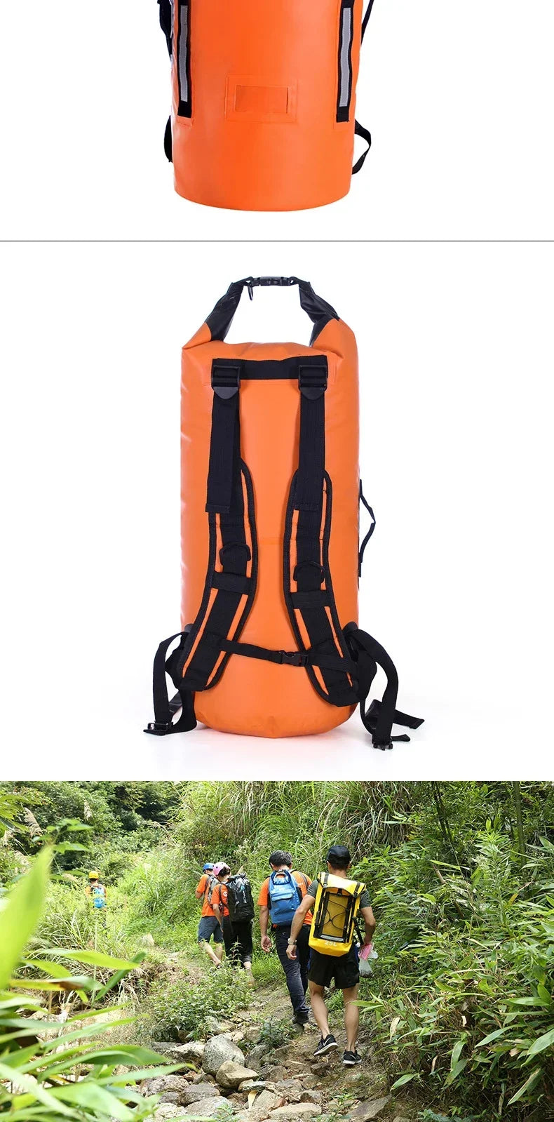 40L Waterproof Outdoor Backpack Dry Swimming Boating Rucksack Storage Pack Roll Top Rafting Kayaking Water Floating Sack