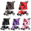 Pet Stroller with Sunroof -Foldable, lightweight, Single Handed, size S M L