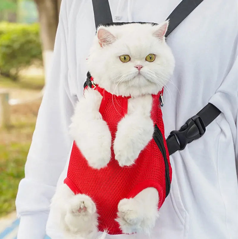 Adjustable Dog Front Carrier Legs Out Dog Breathable Portable Travel Pet Dog Carrier Backpack Mesh Carrier for Dog Cats Outdoor
