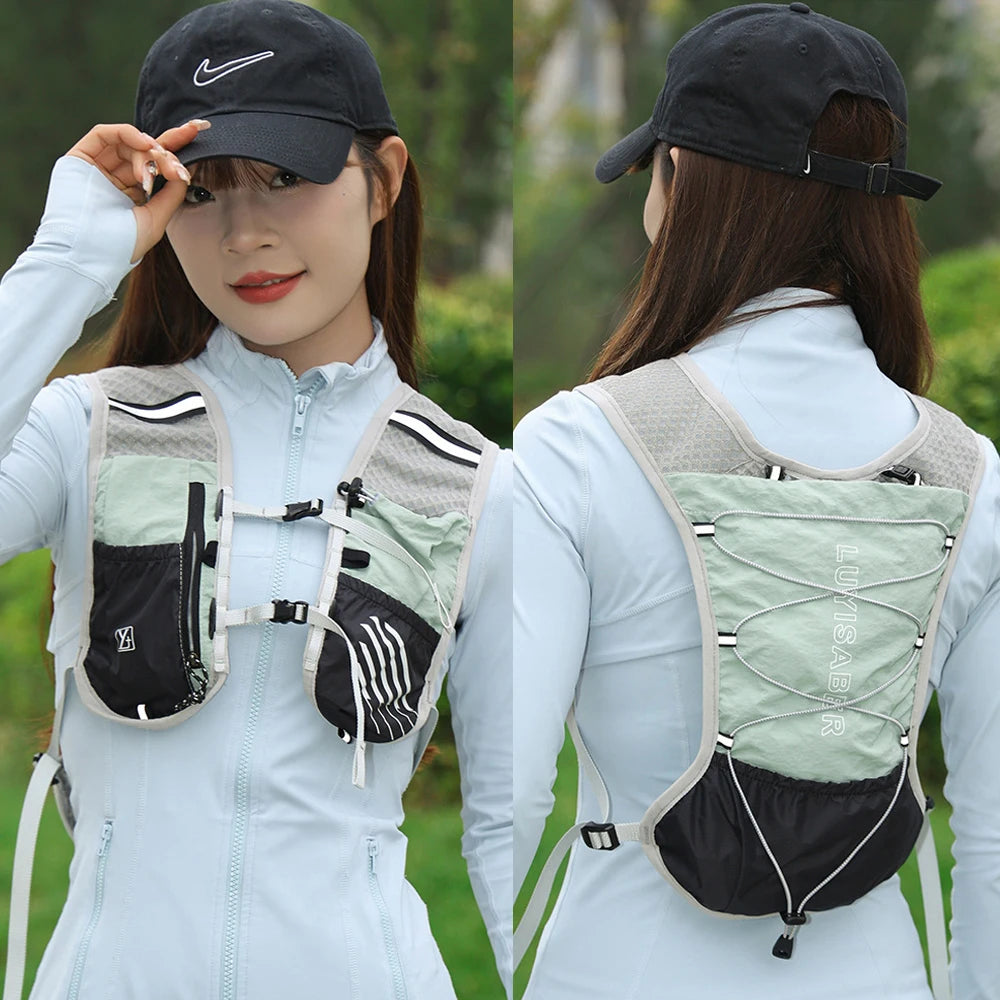 1PCS Hydrated Backpack,5L Running Vest, Hiking Backpack,Suitable for Running, Hiking, Marathon, and Both Men and Women Cycling