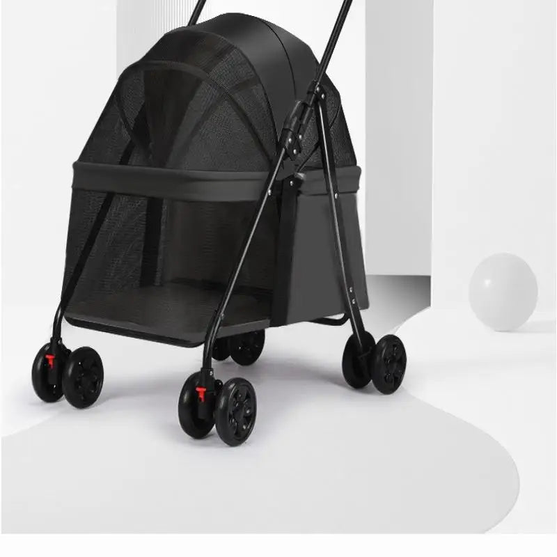 Foldable Pet Stroller - Perfect for Small Dogs, & Puppies