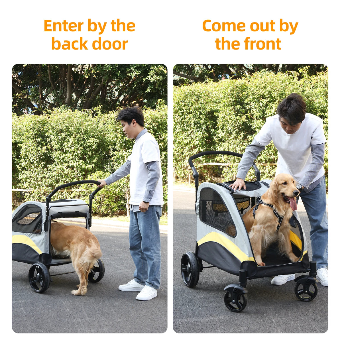 Pet Stroller -good for old or injury dog, 3 sizes, Portable ,Breathable & Foldable
