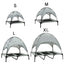 ‌Elevated Outdoor Pet Cot for Large Dogs, Heavy-Duty Frame Summer Camping Bed, Detachable Sunshade Canopy & Portable Dog Tent