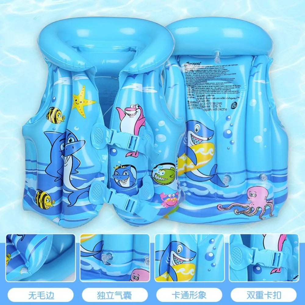 Children's Cartoon Swimming Buoyancy Vest Small and Medium-sized Unisex Swimming Equipment Professional Inflatable Life Jackets