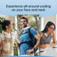 JISULIFE Portable Neck Fan Upgraded, 5000mAh Battery, Necksupport, 5 Speeds Gears Adjustment, Outdoor Wearable Hands-Free Fan