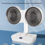 2024 New Multi-Function Double-Head Shaking Fan 4-Gears Adjustable High-Definition Digital Display Night Lights Portable Fan