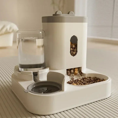 Automatic cat feeder with water dispenser, 5L large capacity pet food dispenser, intelligent timed dog bowl, BPA free