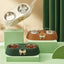 Pet Bowtie Double Bowl for Dogs and Cats - Food and Water Dish