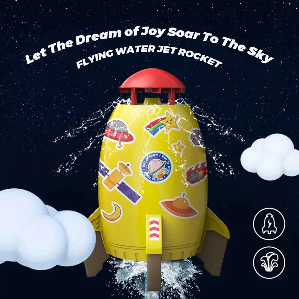 Rocket Sprinkler Toy – Rotating Flying Water Spray Launcher Outdoor Sprinkler Rocket Children's Water Play Tools