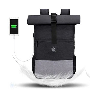 EverVanz Rolltop Backpack, Daypack With Compartment For 12 - 17 inch Laptop, Waterproof And Anti-Theft