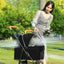 Lightweight Pet Stroller - Detachable hand carry, Breathable, with shopping basket