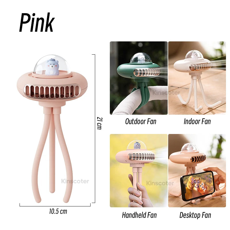 KINSCOTER Stroller Fan Portable Flexible Tripod Clip-on Fan 4 Speed Handheld Personal Fan For Car Seat Crib Bike Treadmill