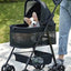 Folding 3-in-1 Dog Stroller with Removable Travel Carrier