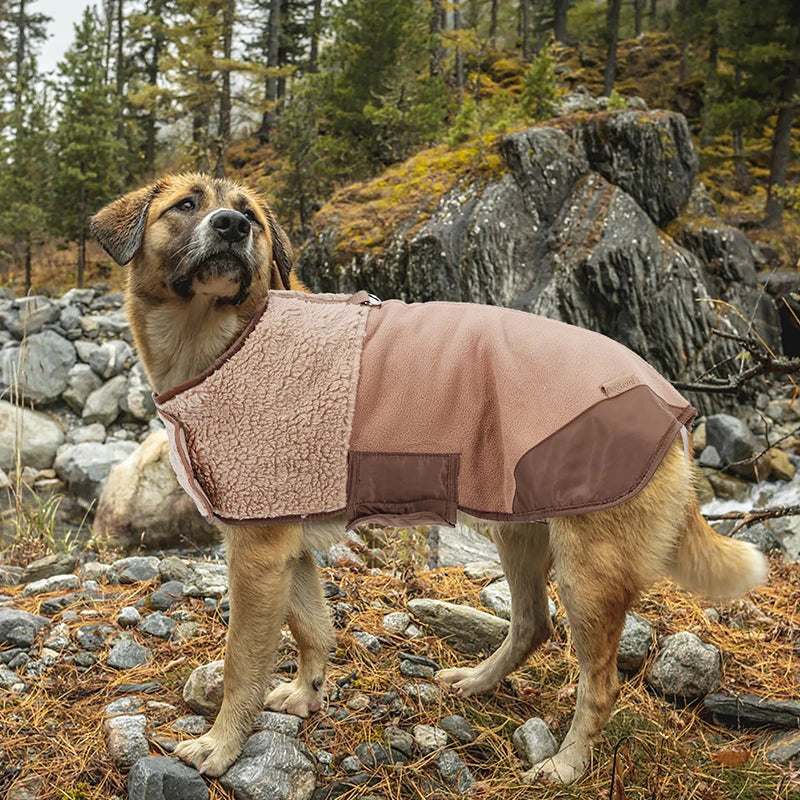 Winter Dogs Clothes Outdoor Cold Proof Warm Dog Jacket With Fleece Cotton Lining Double Sided Wearable Vest Puppy Clothing Coats