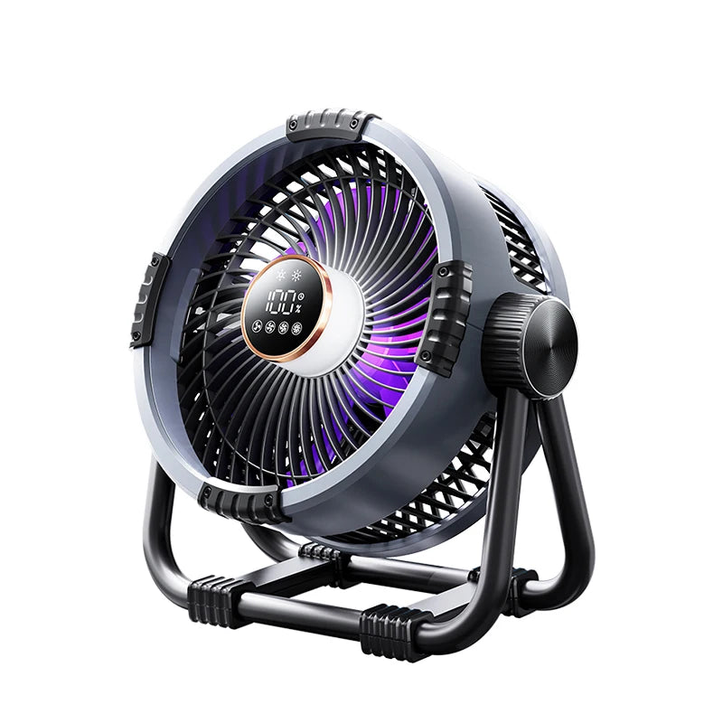 KINSCOTER Portable 6 in 1 Camping Fan 20000mAh Multifunctional Outdoor Desktop Air Circulator Wireless Ceiling  w/ Hook & Light
