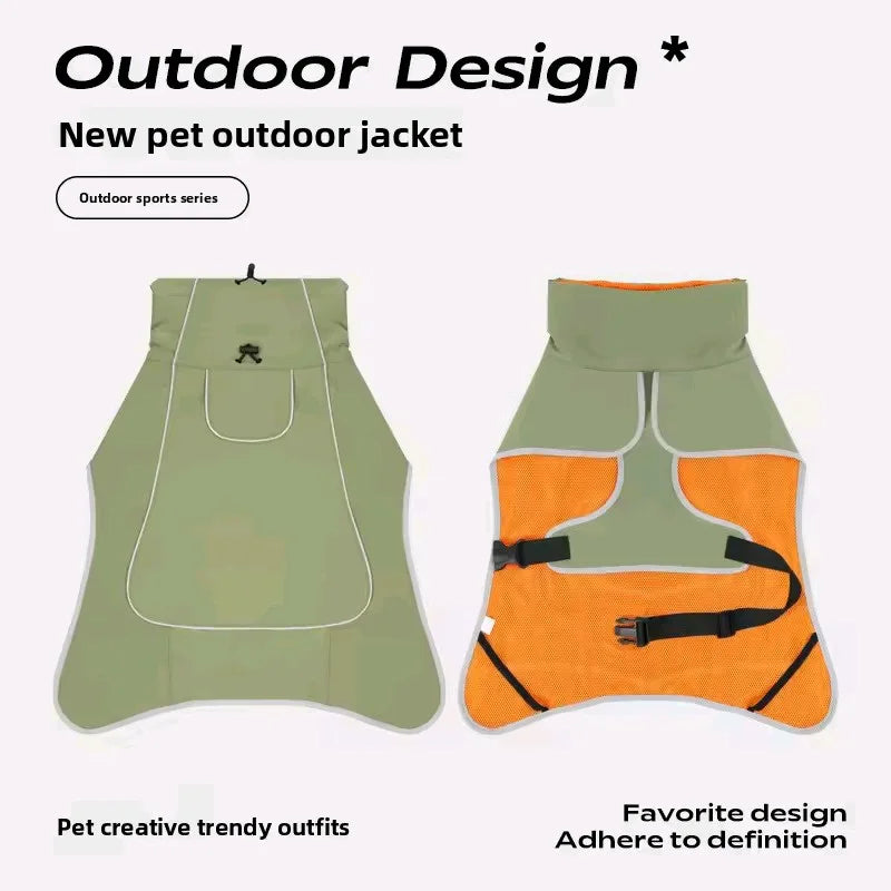 Large Dog Windbreaker Raincoat – Waterproof Outdoor Pet Stormcoat & Rain Gear